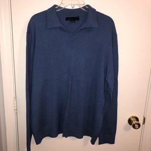 Metropolitan View | Men’s Blue Cashmere Sweater XL